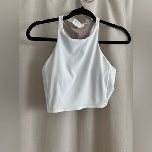 Lululemon White High Neck Bra Top | Size 8